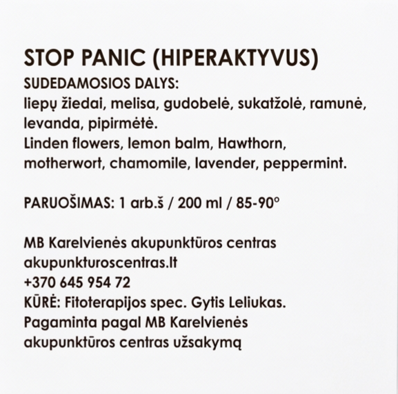 STOP panic (HIPERAKTYVUS) arbata
