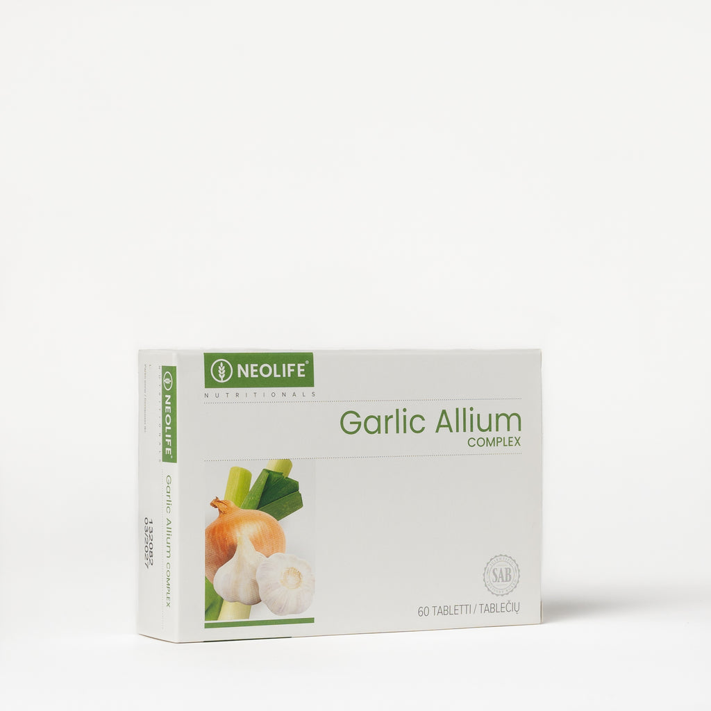 „Garlic Allium Complex“, česnako ir svogūno maisto papildas (60 tablečių)
