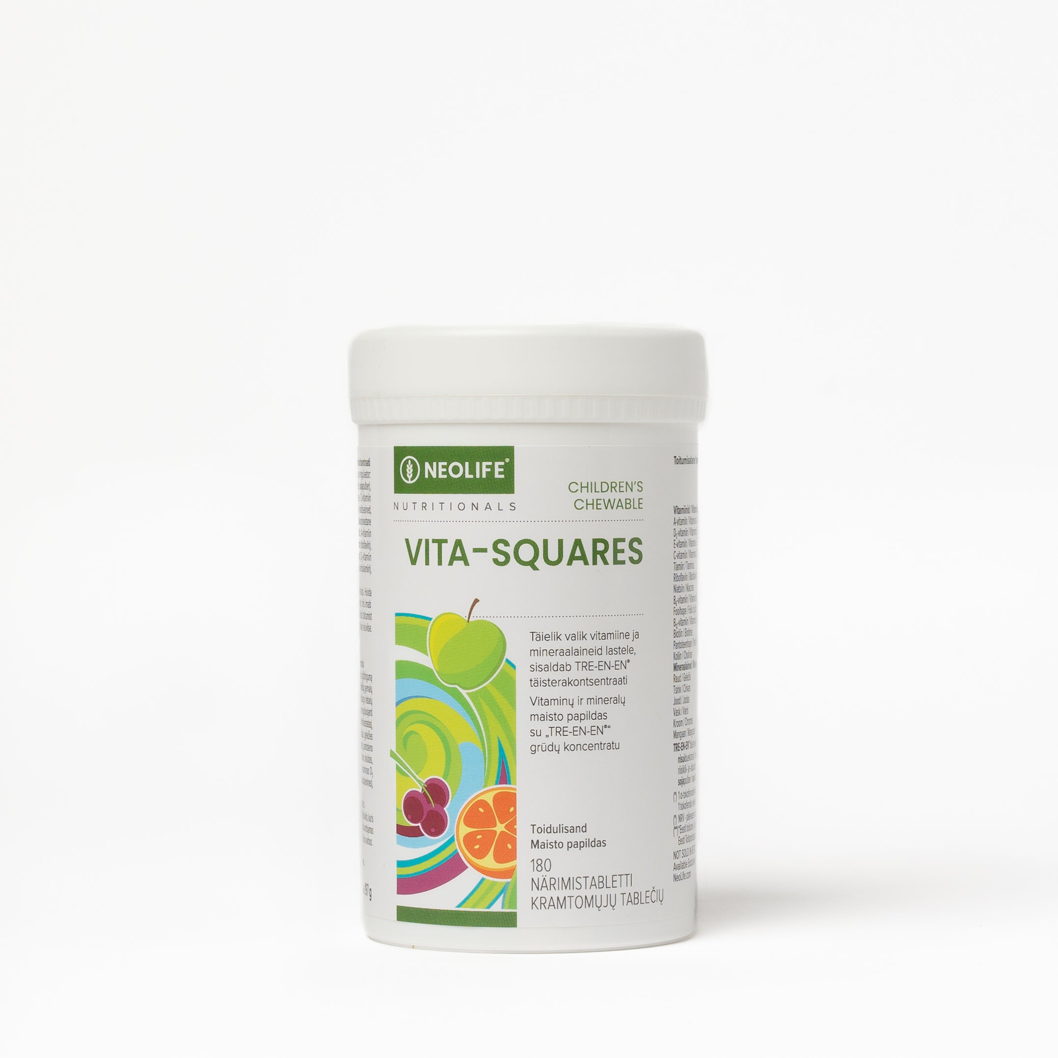 „Vita-Squares“, polivitaminai vaikams, kramtomosios tabletės (180 tablečių)