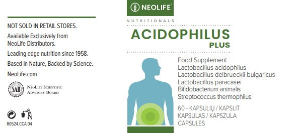 Acidophilus Plus patentuotos gerosios bakterijos (60 kapsulių)