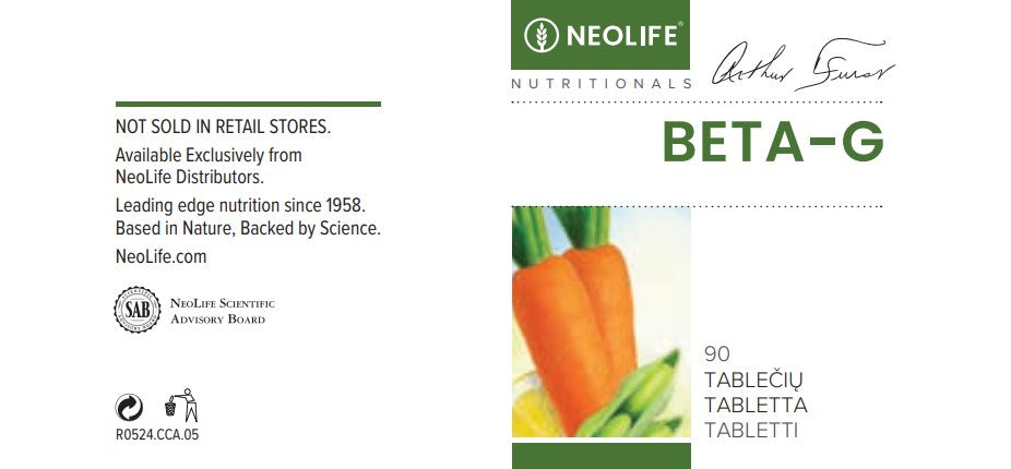 Beta-G maisto papildas su cinku ir selenu (90 tablečių)