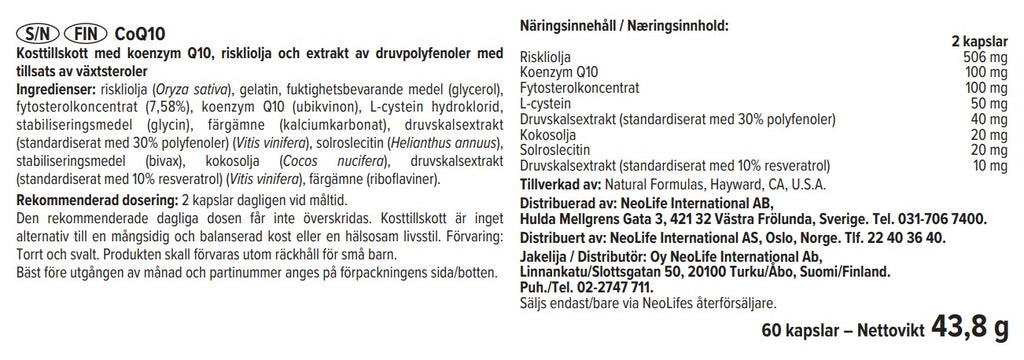 "CoQ10" maisto papildas (60 kapsulių)