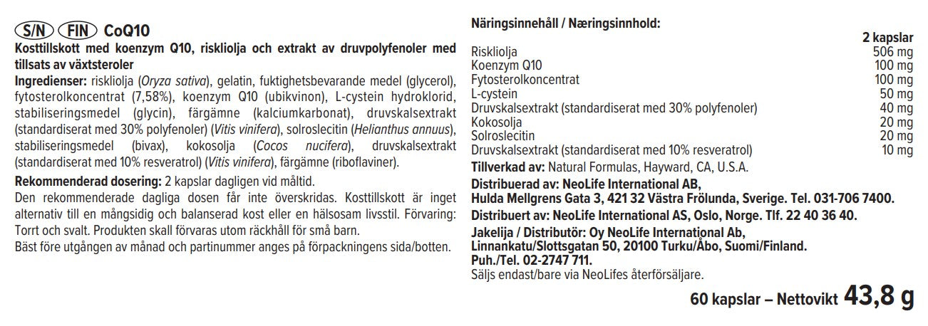 "CoQ10" maisto papildas (60 kapsulių)