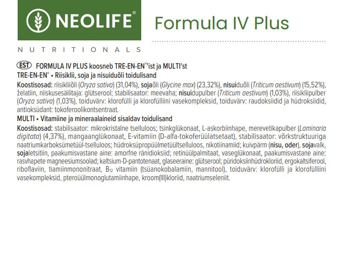 Formula IV Plus polivitaminų ir mineralų maisto papildas (60 kapsulių/tablečių)