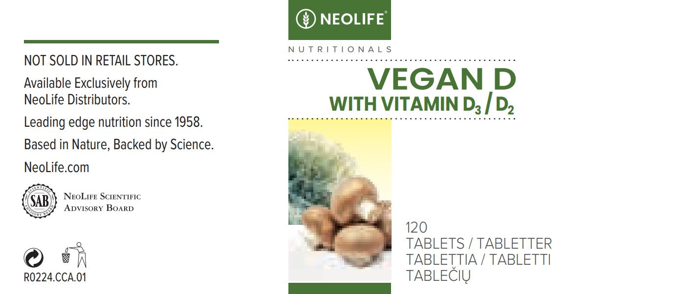 Vegan D vitamino D maisto papildas (120 tablečių)