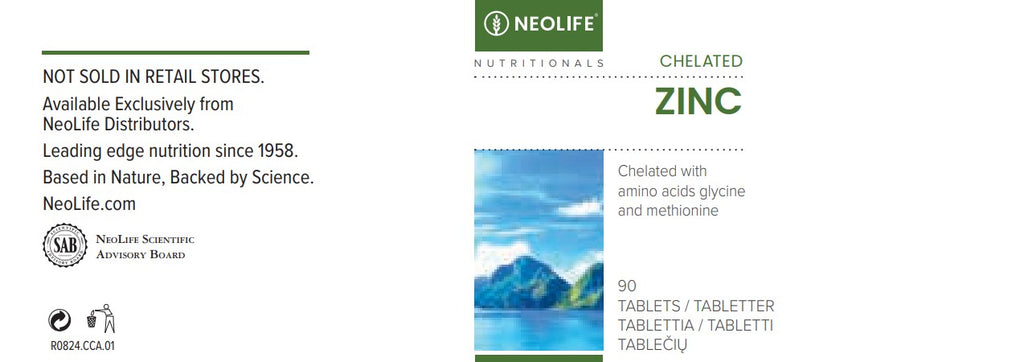 "Chelated Zinc" maisto papildas su cinku (90 tablečių)